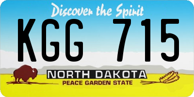 ND license plate KGG715