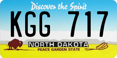 ND license plate KGG717