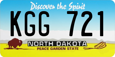 ND license plate KGG721
