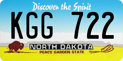 ND license plate KGG722