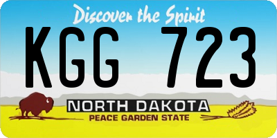 ND license plate KGG723