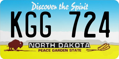 ND license plate KGG724