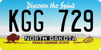 ND license plate KGG729