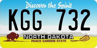 ND license plate KGG732