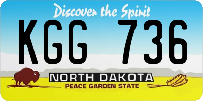 ND license plate KGG736