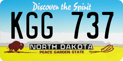 ND license plate KGG737