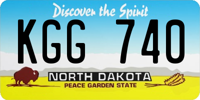 ND license plate KGG740