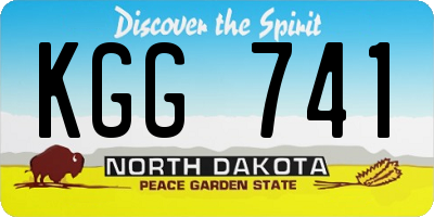ND license plate KGG741