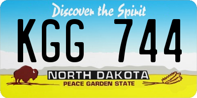 ND license plate KGG744