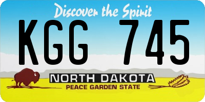ND license plate KGG745