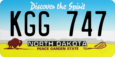 ND license plate KGG747