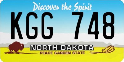 ND license plate KGG748