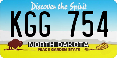 ND license plate KGG754