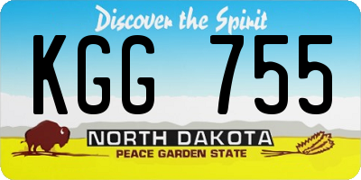ND license plate KGG755