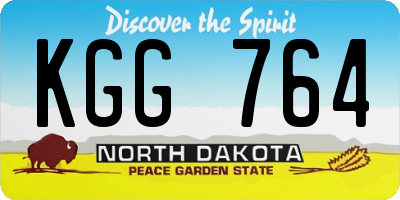 ND license plate KGG764