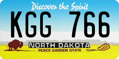 ND license plate KGG766