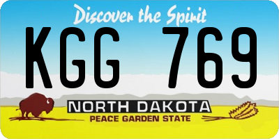 ND license plate KGG769