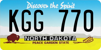 ND license plate KGG770