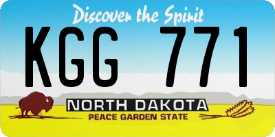 ND license plate KGG771