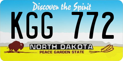 ND license plate KGG772
