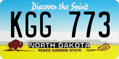 ND license plate KGG773