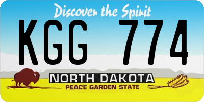 ND license plate KGG774