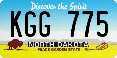 ND license plate KGG775
