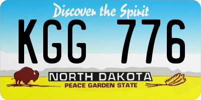 ND license plate KGG776