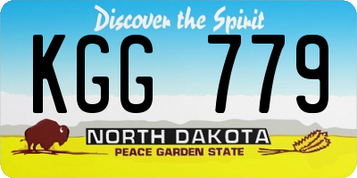 ND license plate KGG779