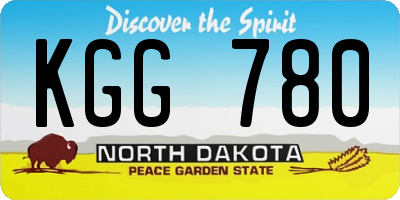 ND license plate KGG780