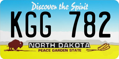 ND license plate KGG782