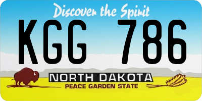 ND license plate KGG786