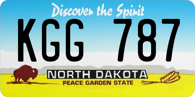 ND license plate KGG787