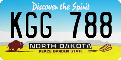 ND license plate KGG788