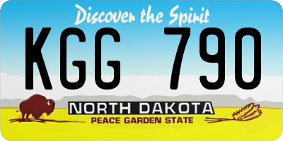 ND license plate KGG790