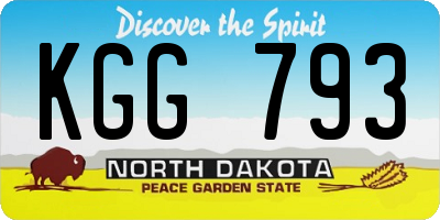 ND license plate KGG793