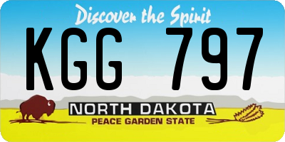 ND license plate KGG797