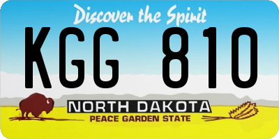 ND license plate KGG810