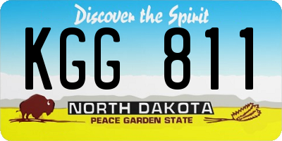 ND license plate KGG811
