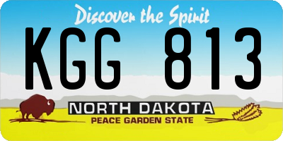 ND license plate KGG813