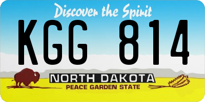 ND license plate KGG814