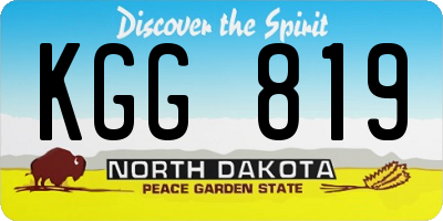 ND license plate KGG819