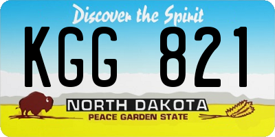 ND license plate KGG821