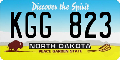 ND license plate KGG823