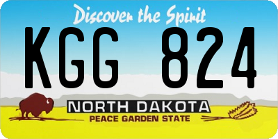 ND license plate KGG824