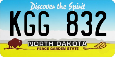 ND license plate KGG832