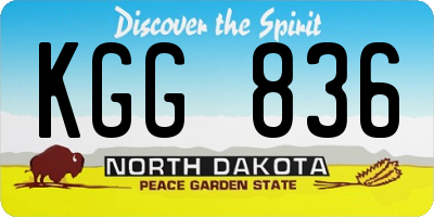 ND license plate KGG836