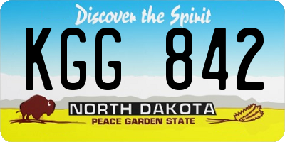 ND license plate KGG842