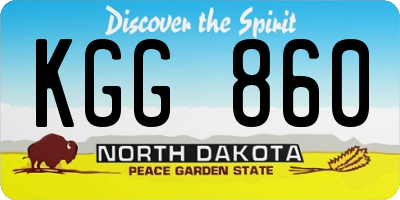 ND license plate KGG860