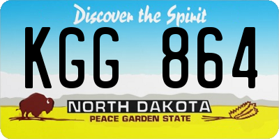 ND license plate KGG864
